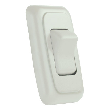 JR PRODUCTS JR Products 12005 On/Off Switch with Bezel - Single Switch, White 12005